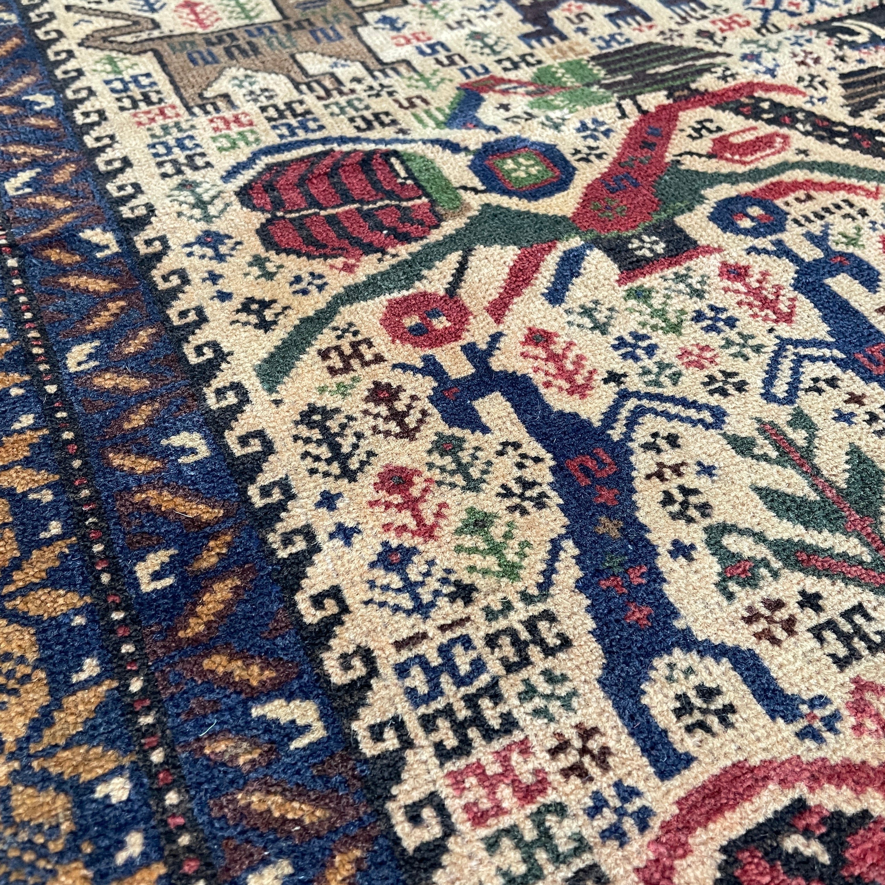 Old Persian Gabbeh Rug c. 1980