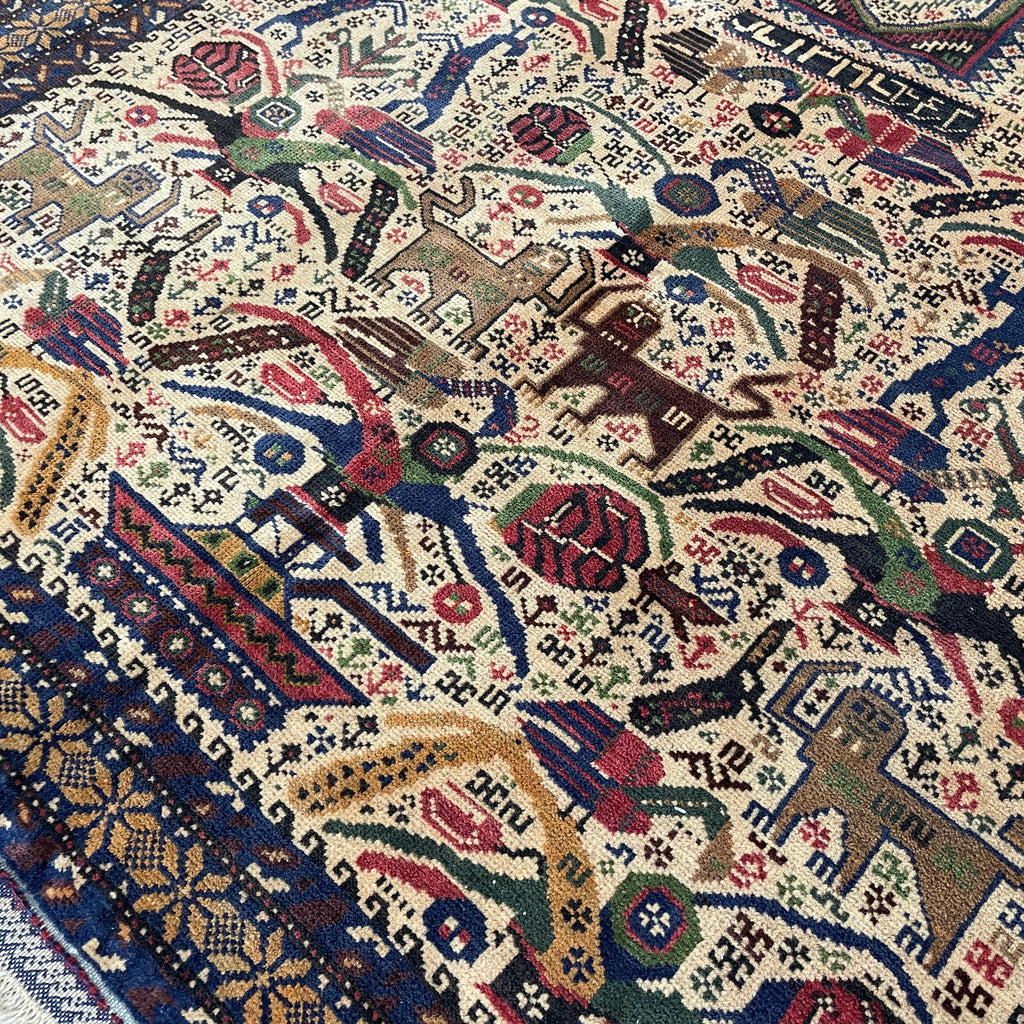 Old Persian Gabbeh Rug c. 1980