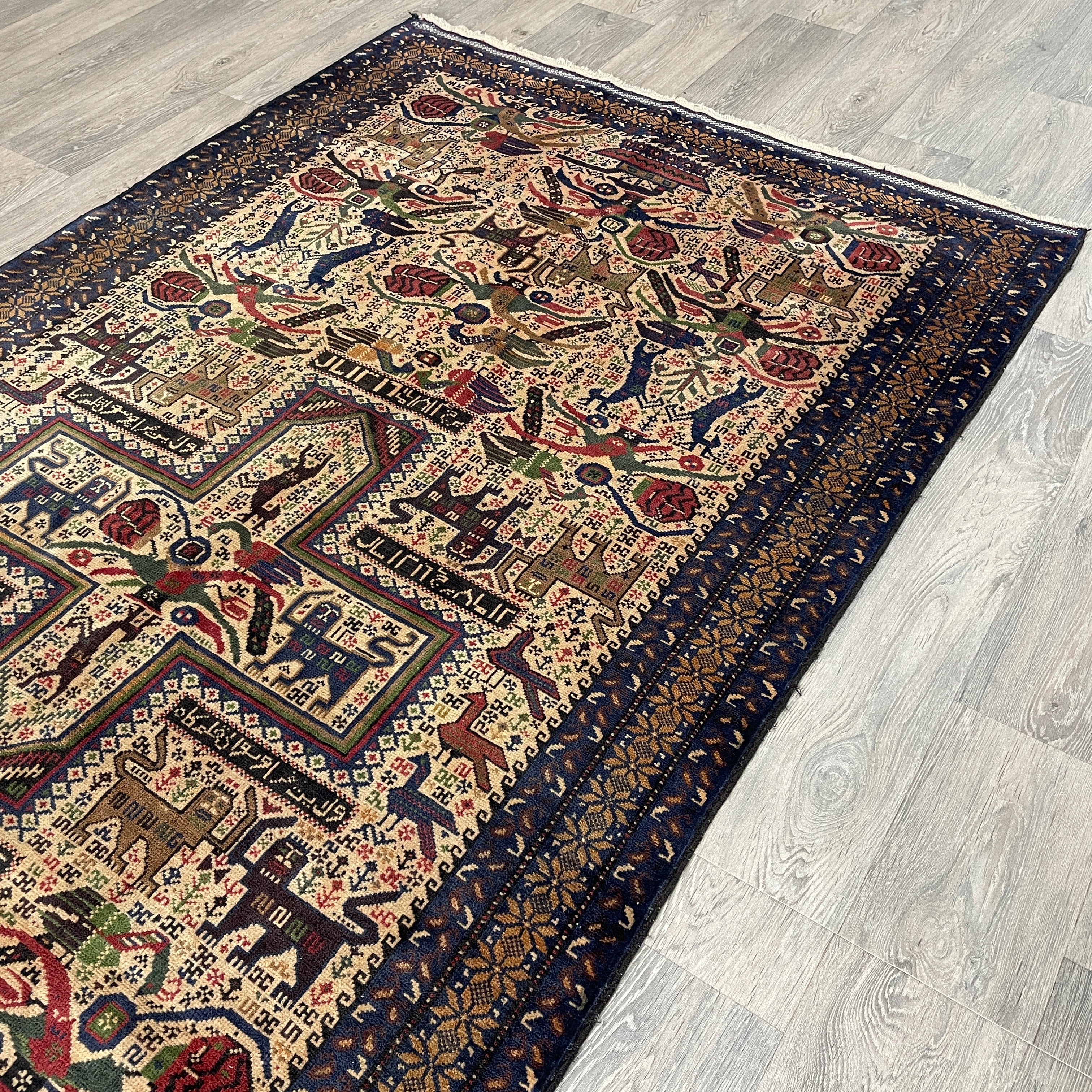 Old Persian Gabbeh Rug c. 1980