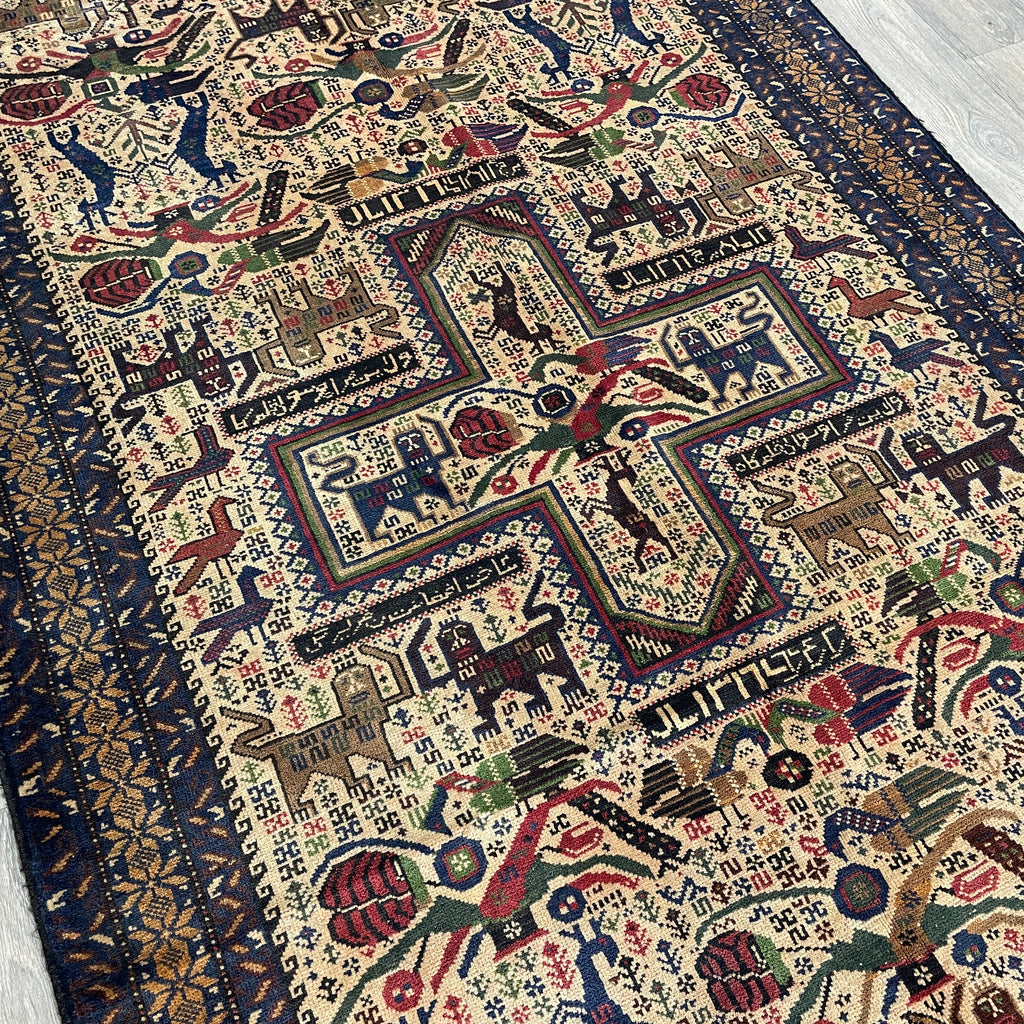 Old Persian Gabbeh Rug c. 1980