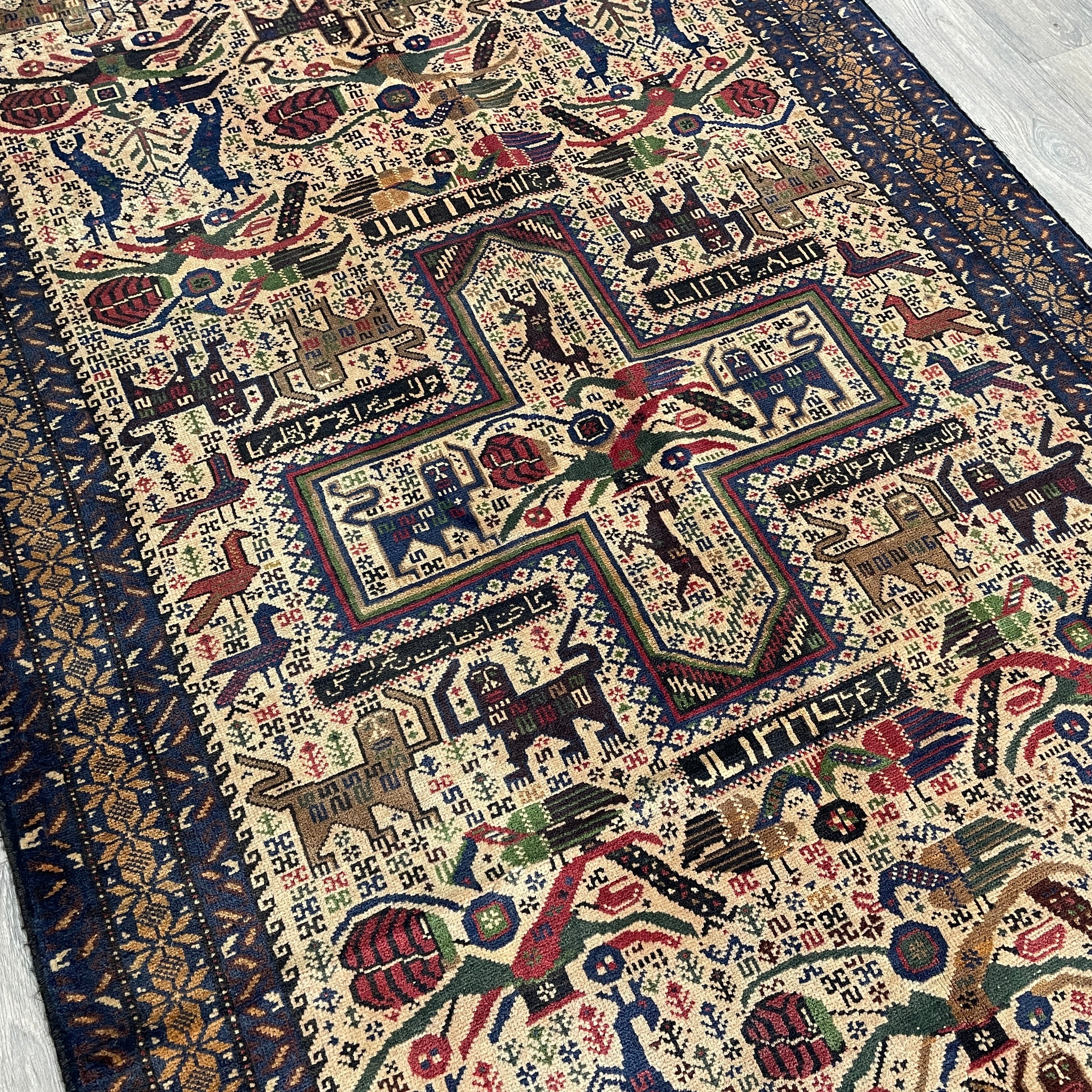 Old Persian Gabbeh Rug c. 1980
