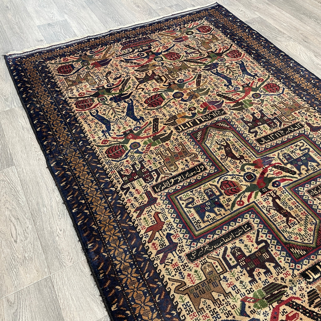 Old Persian Gabbeh Rug c. 1980