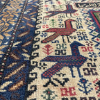 Old Persian Gabbeh Rug c. 1980