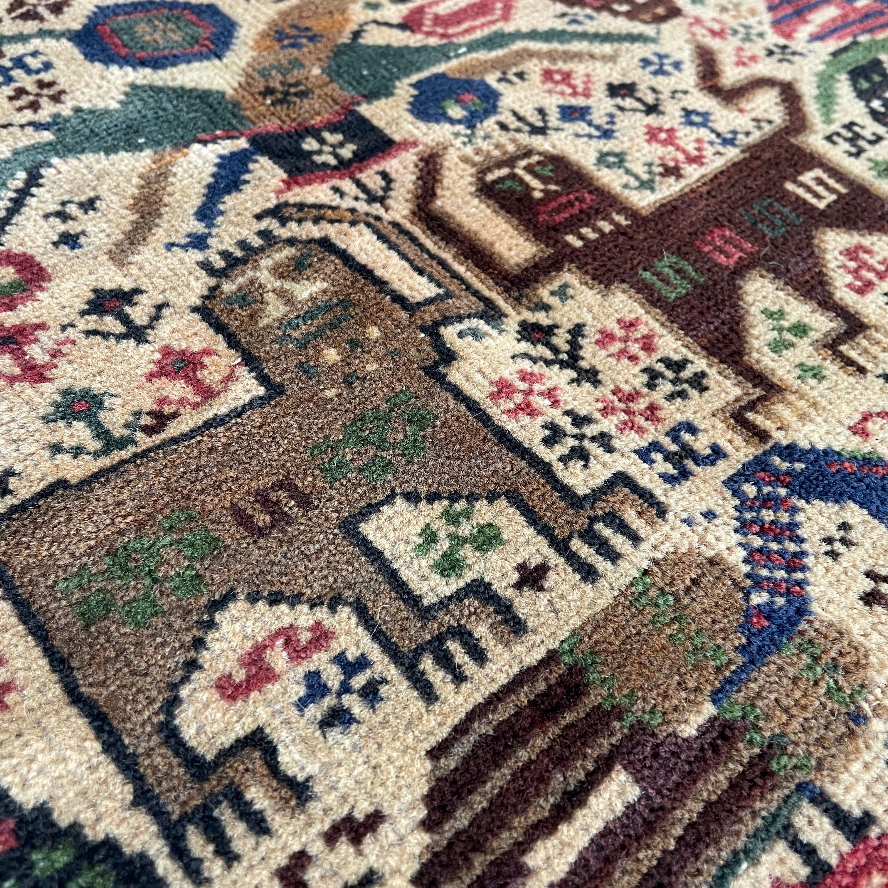 Old Persian Gabbeh Rug c. 1980