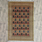 Afghan Ziegler Rug 'Tray of Flowers' (Merino Wool)
