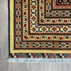 Afghan Ziegler Rug 'Tray of Flowers' (Merino Wool)