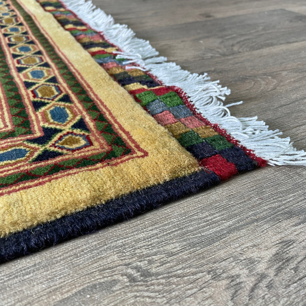 Afghan Ziegler Rug 'Tray of Flowers' (Merino Wool)