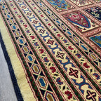 Afghan Ziegler Rug 'Tray of Flowers' (Merino Wool)