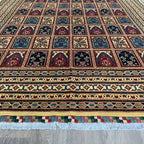 Afghan Ziegler Rug 'Tray of Flowers' (Merino Wool)