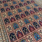 Afghan Ziegler Rug 'Tray of Flowers' (Merino Wool)