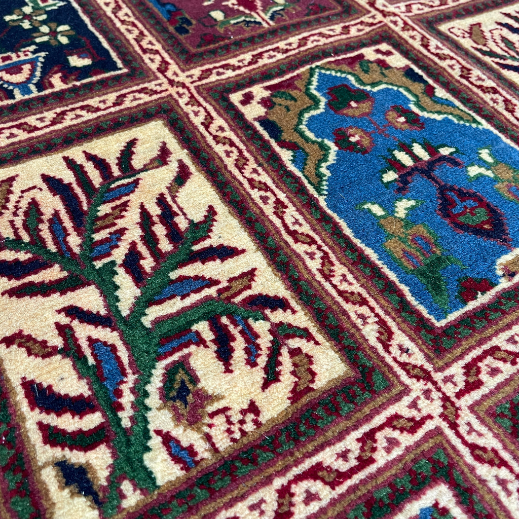 Afghan Ziegler Rug 'Tray of Flowers' (Merino Wool)