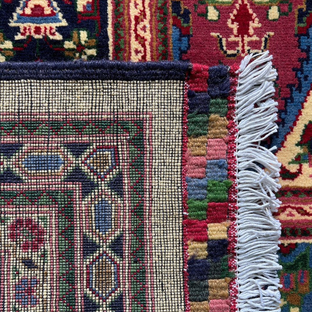 Afghan Ziegler Rug 'Tray of Flowers' (Merino Wool)