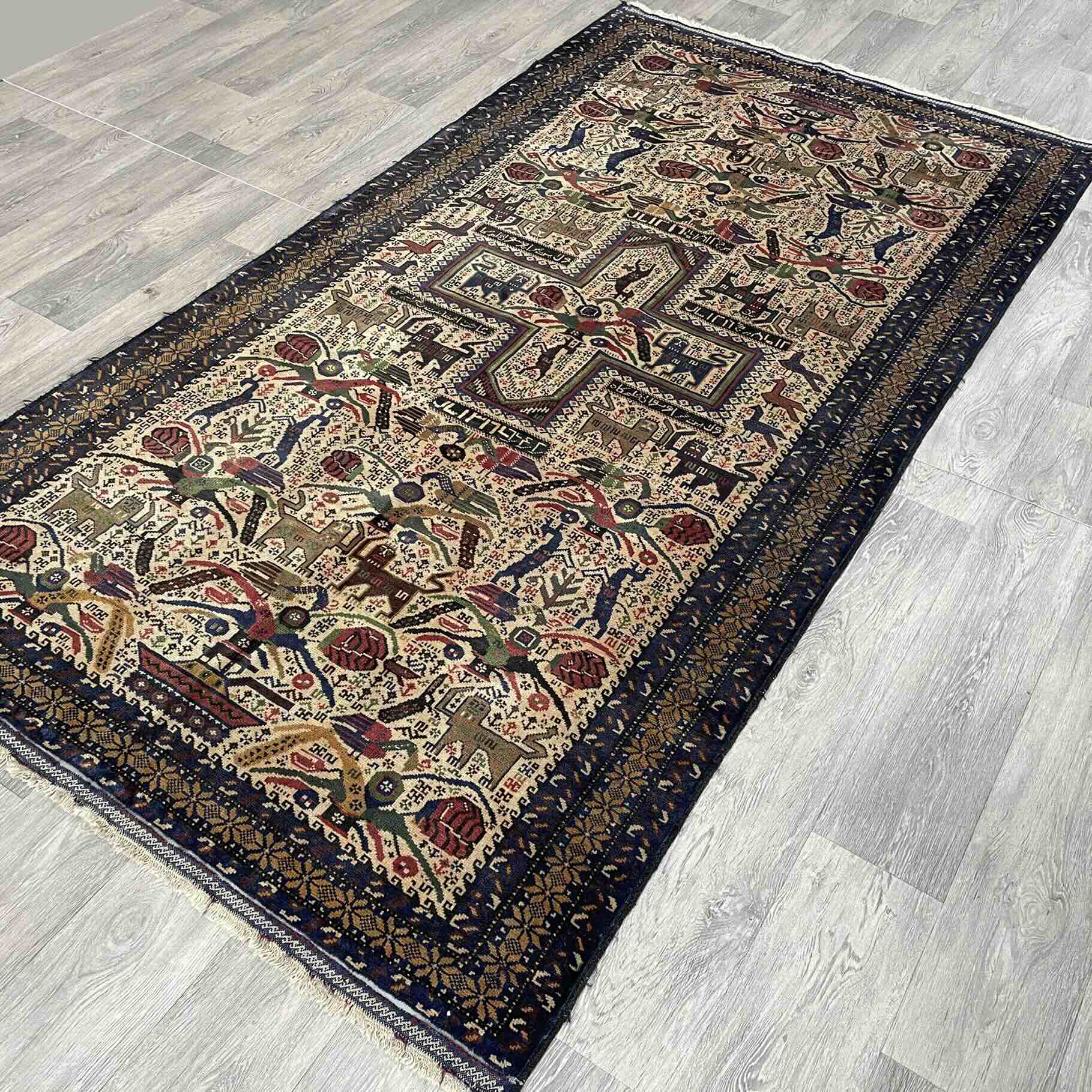 Old Persian Gabbeh Rug c. 1980
