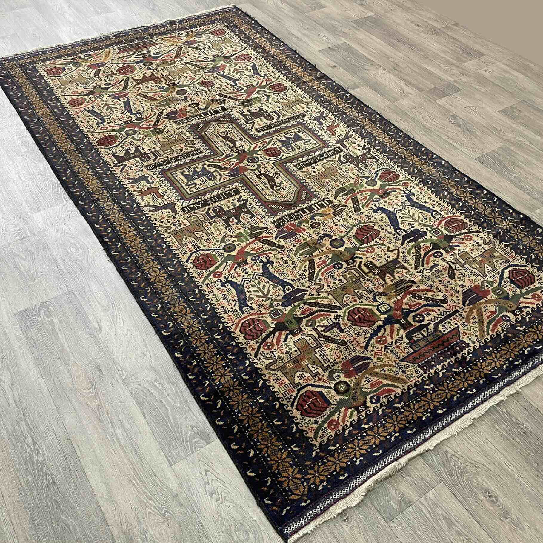 Old Persian Gabbeh Rug c. 1980