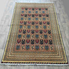 Afghan Ziegler Rug 'Tray of Flowers' (Merino Wool)