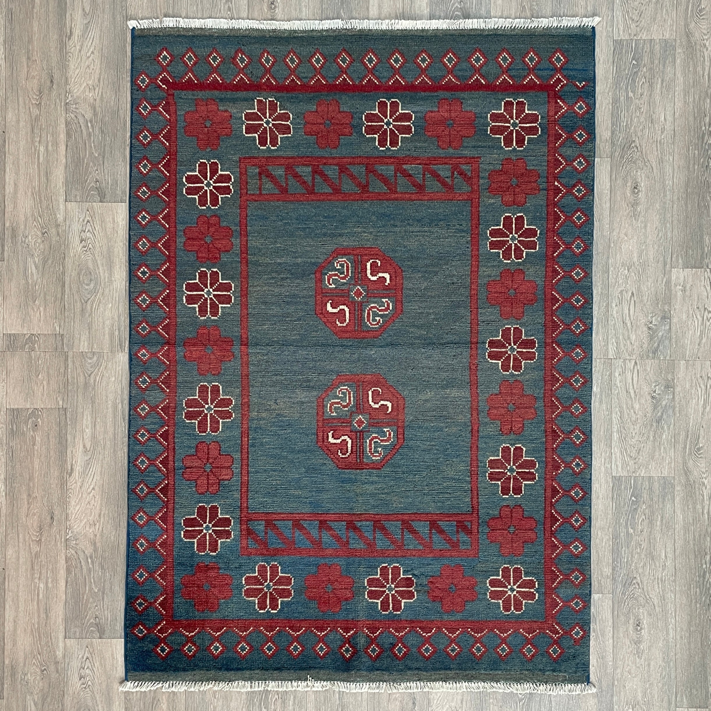 Afghan Aqcha Rug 'Elephant Feet'