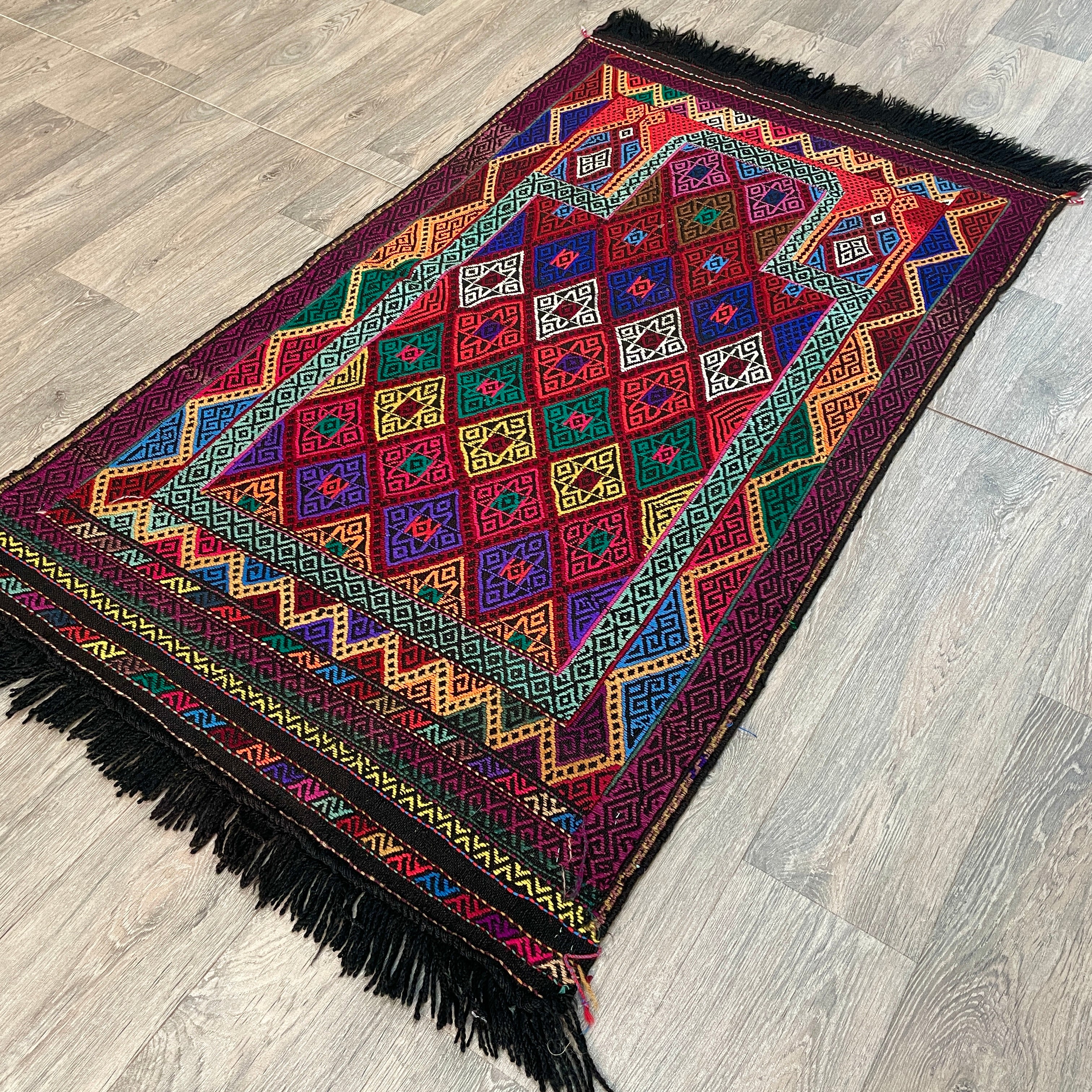 Afghan Soumak Kilim Rug