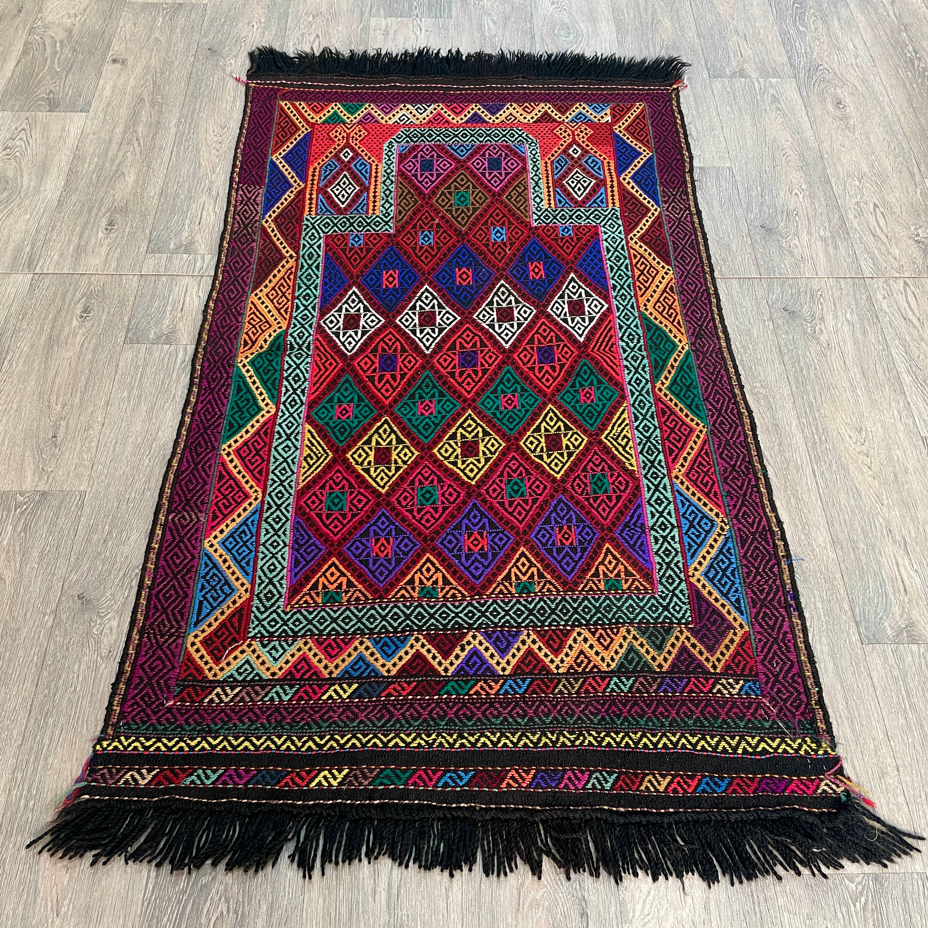 Afghan Soumak Kilim Rug