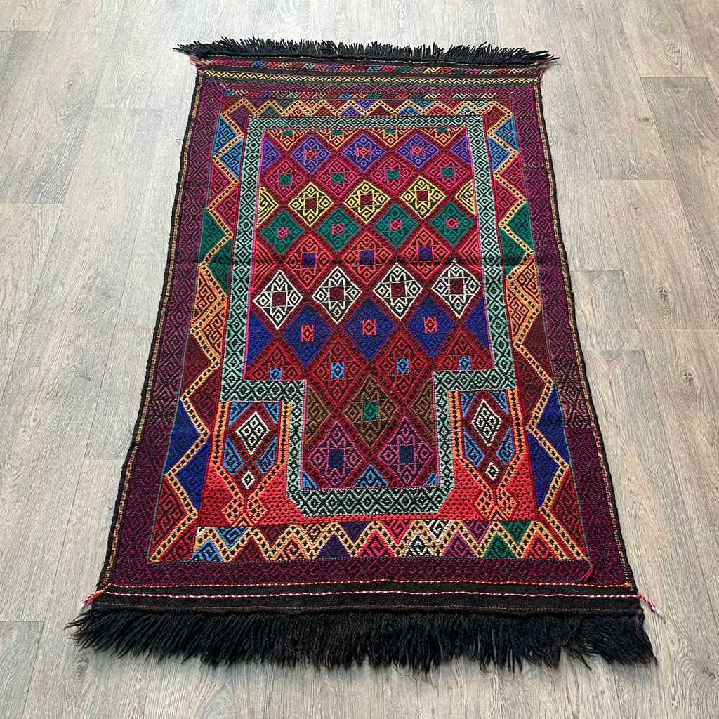 Afghan Soumak Kilim Rug