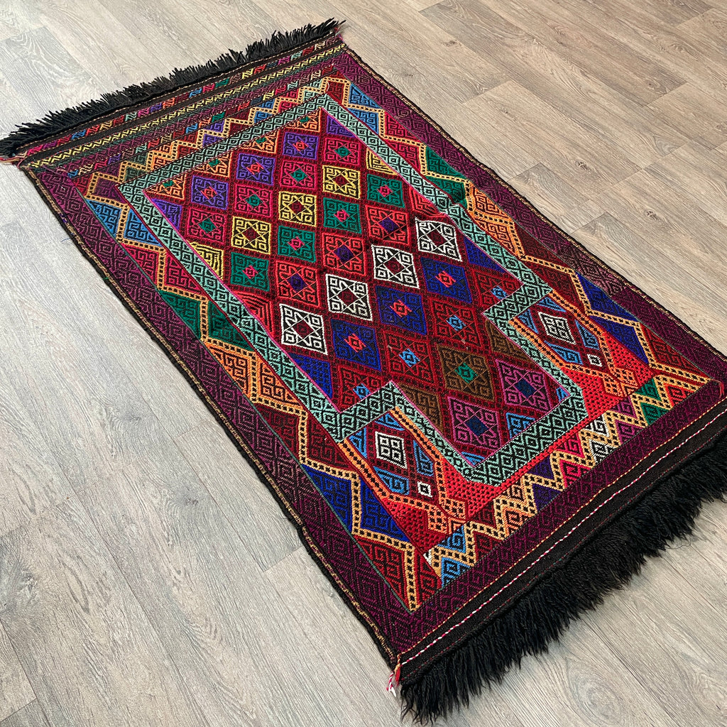 Afghan Soumak Kilim Rug