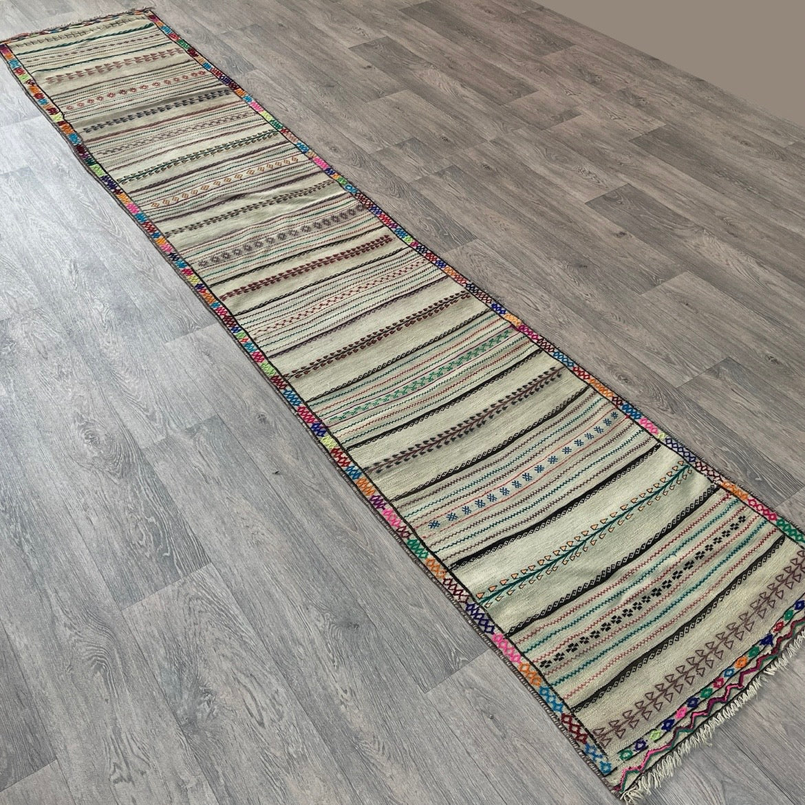 Afghan Soumak Kilim Runner