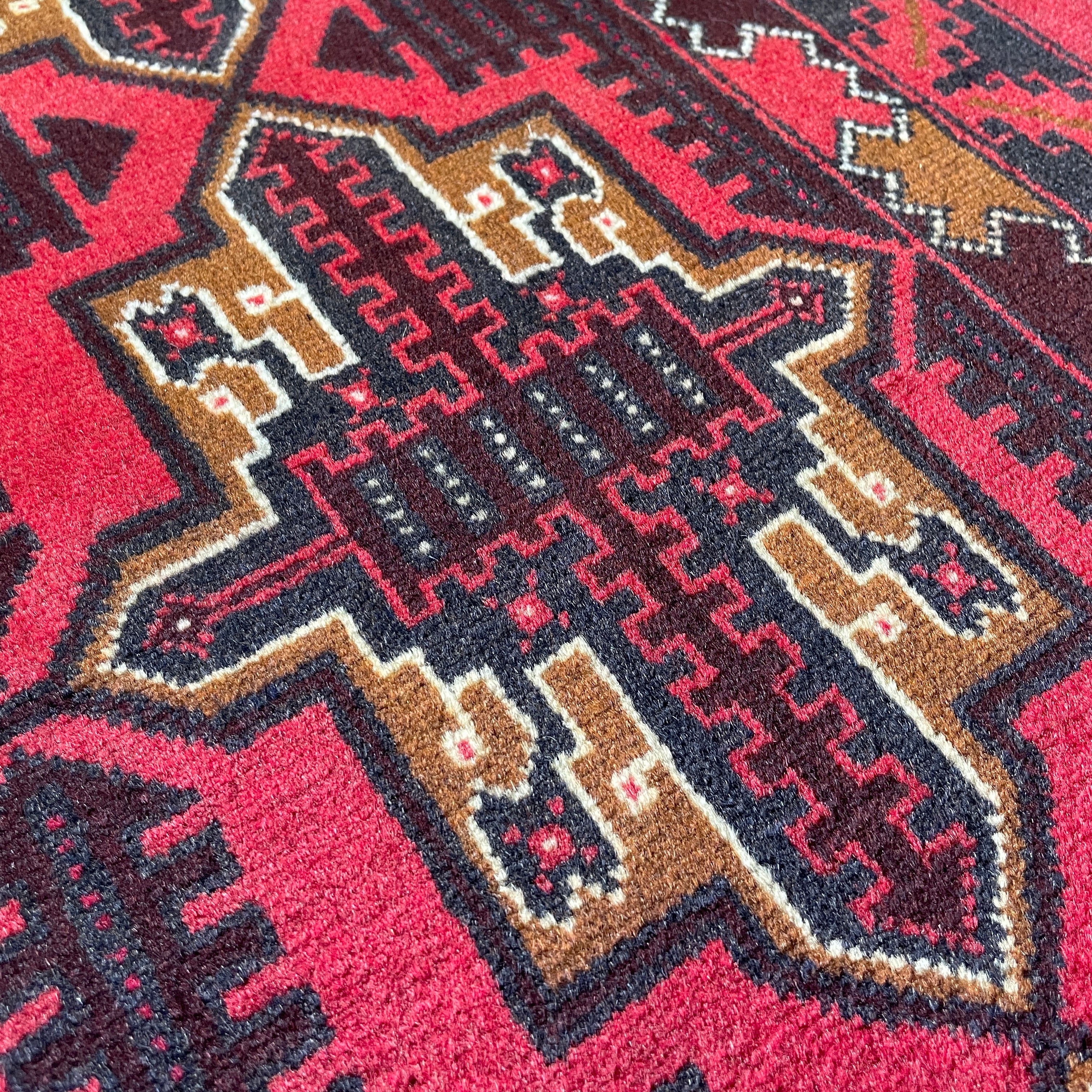 Old Afghan Herati Baluch Rug c. 1980