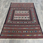 Afghan Fine Maliki Soumak Kilim Rug