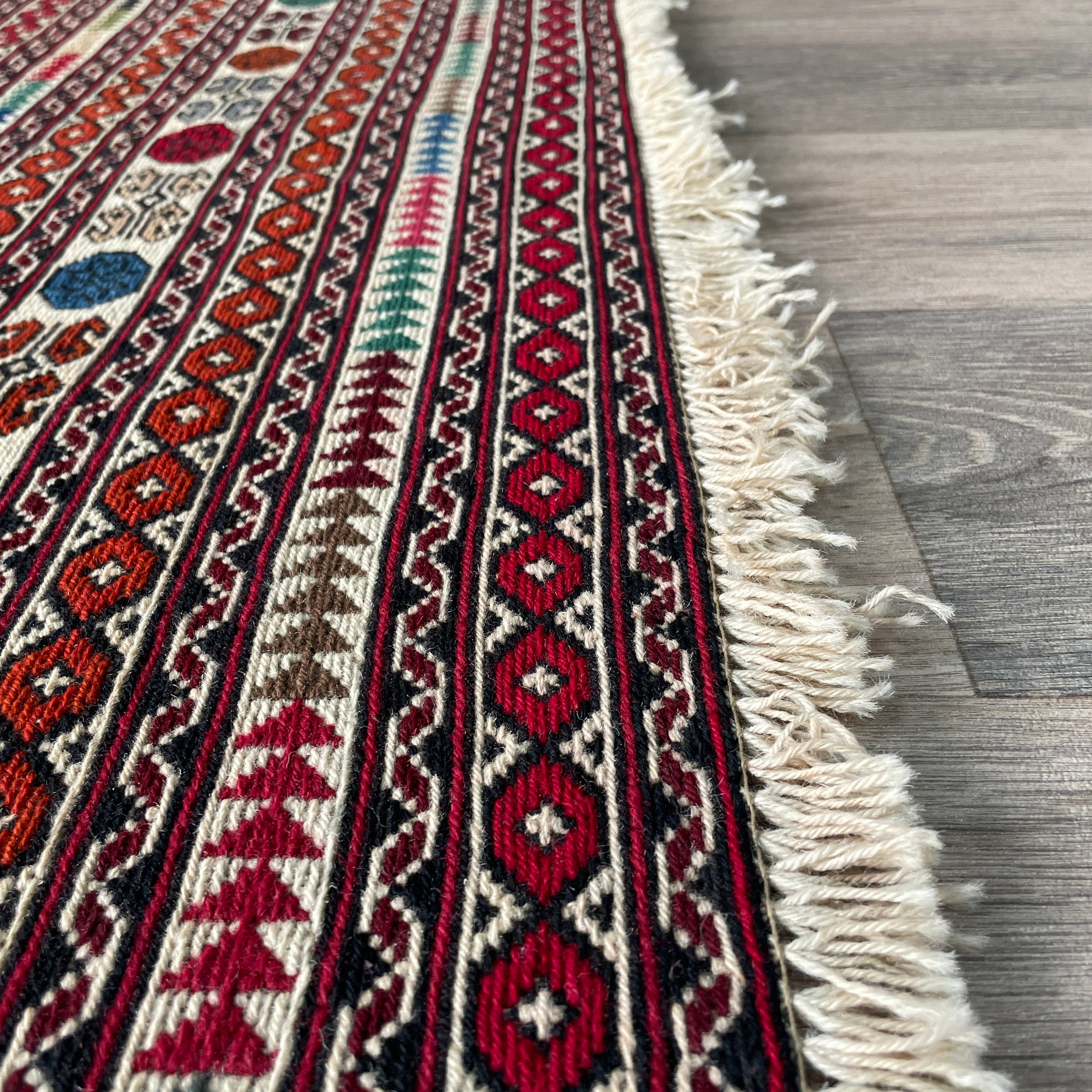 Afghan Fine Maliki Soumak Kilim Rug