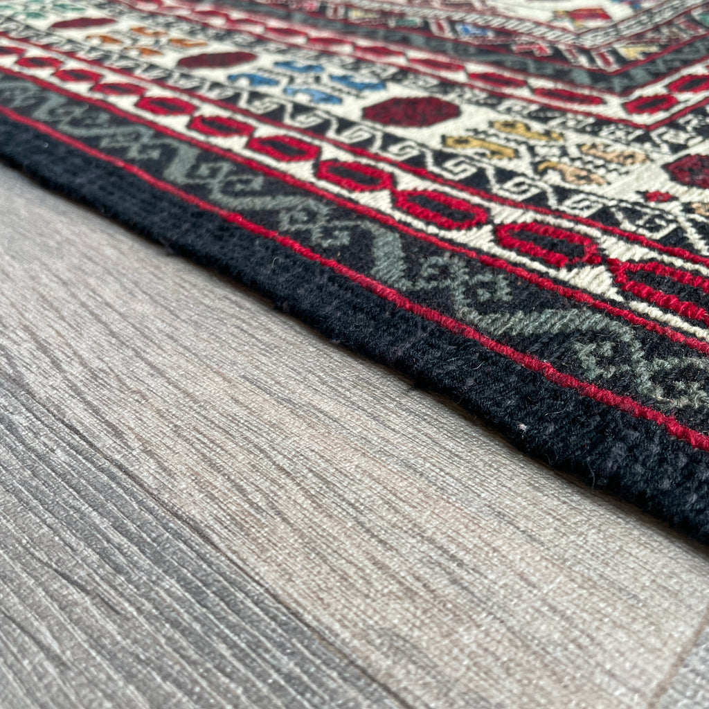 Afghan Fine Maliki Soumak Kilim Rug