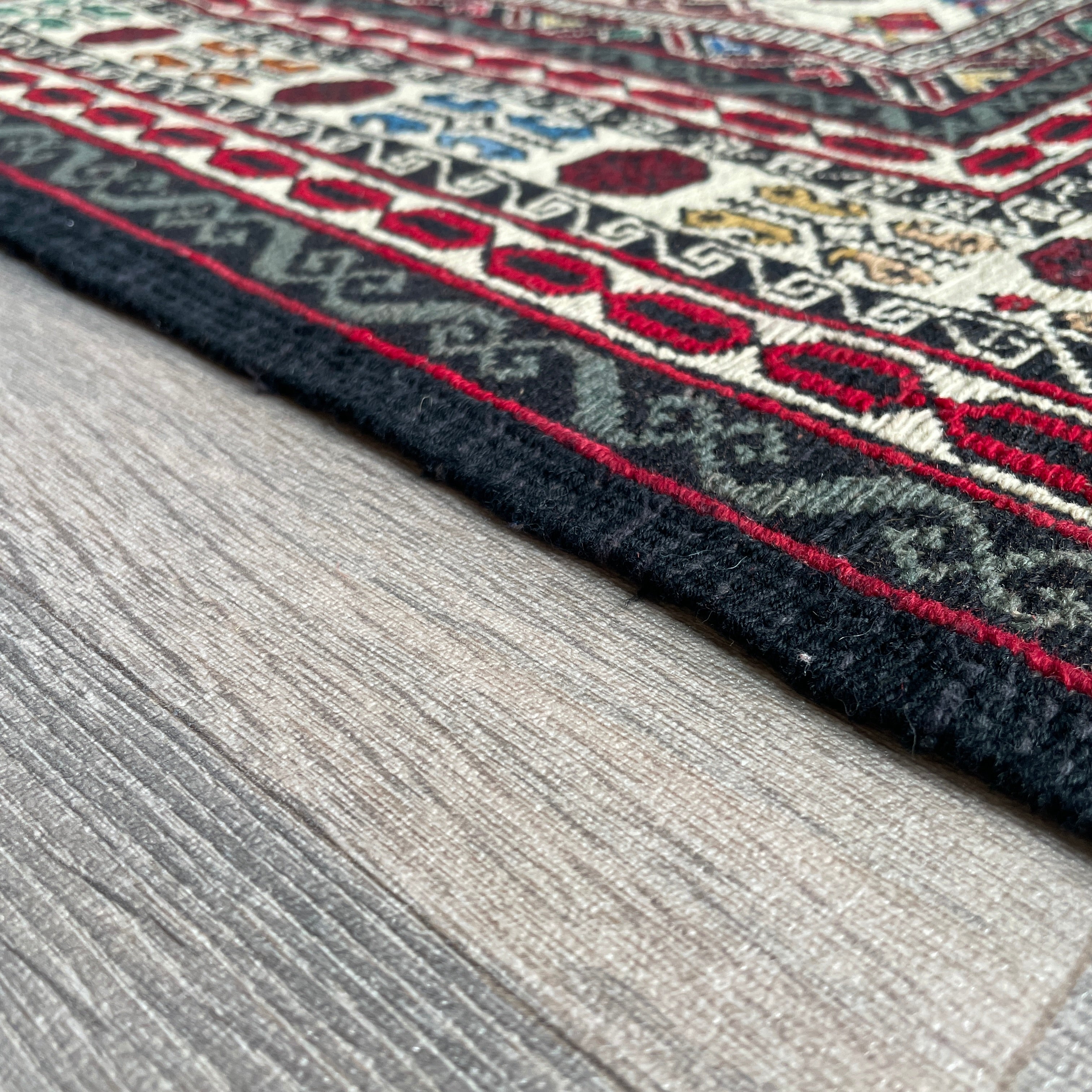 Afghan Fine Maliki Soumak Kilim Rug