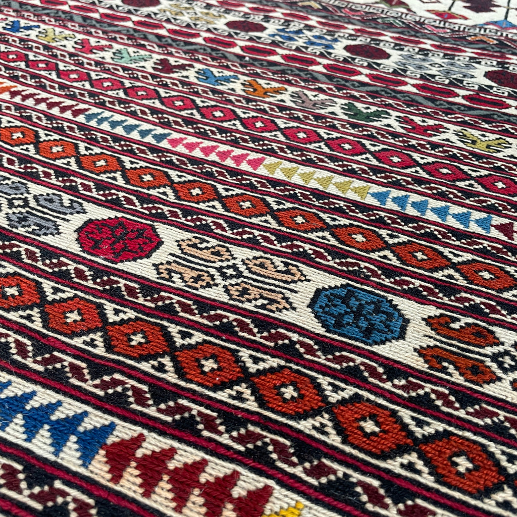 Afghan Fine Maliki Soumak Kilim Rug