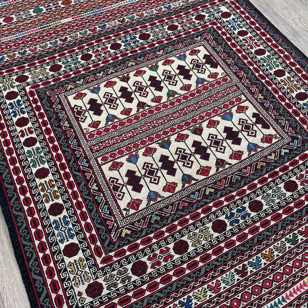 Afghan Fine Maliki Soumak Kilim Rug