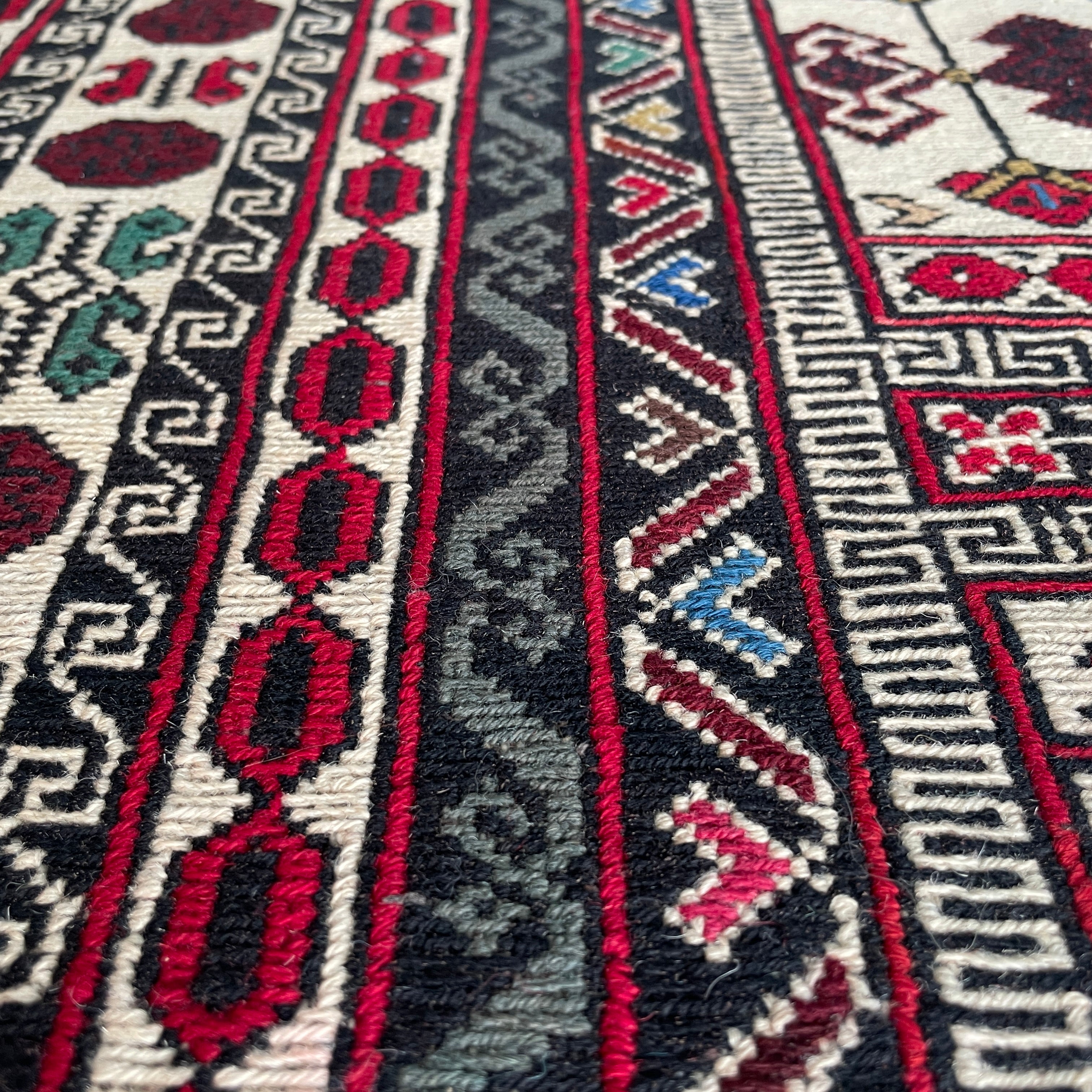 Afghan Fine Maliki Soumak Kilim Rug