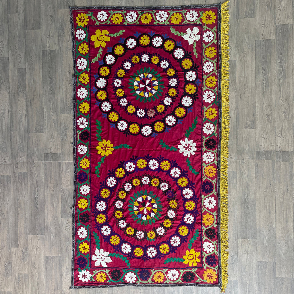 Uzbek Suzani Bed Throw