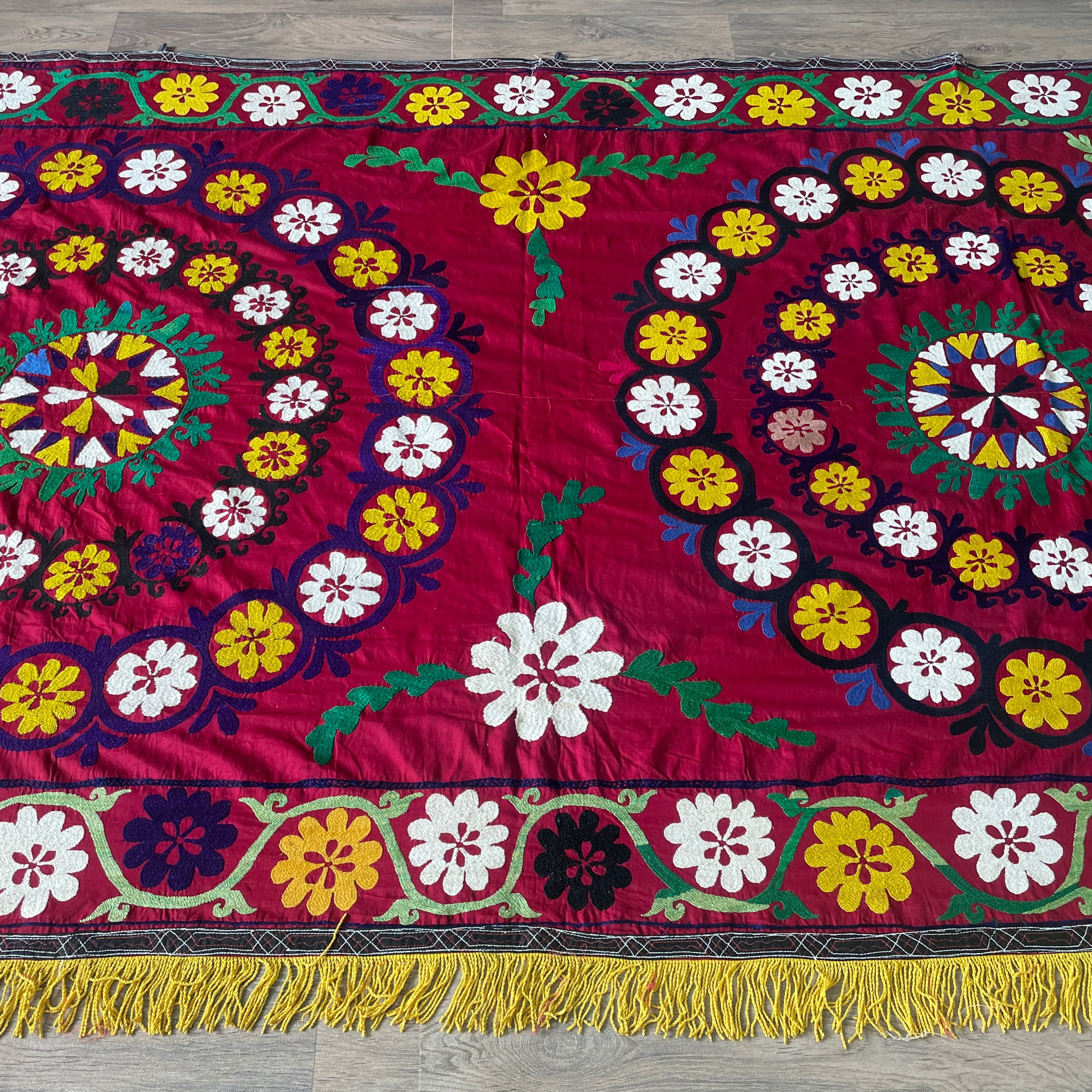 Uzbek Suzani Bed Throw