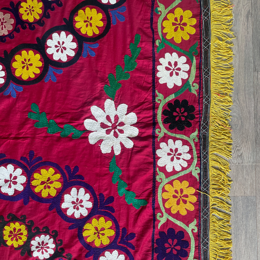 Uzbek Suzani Bed Throw