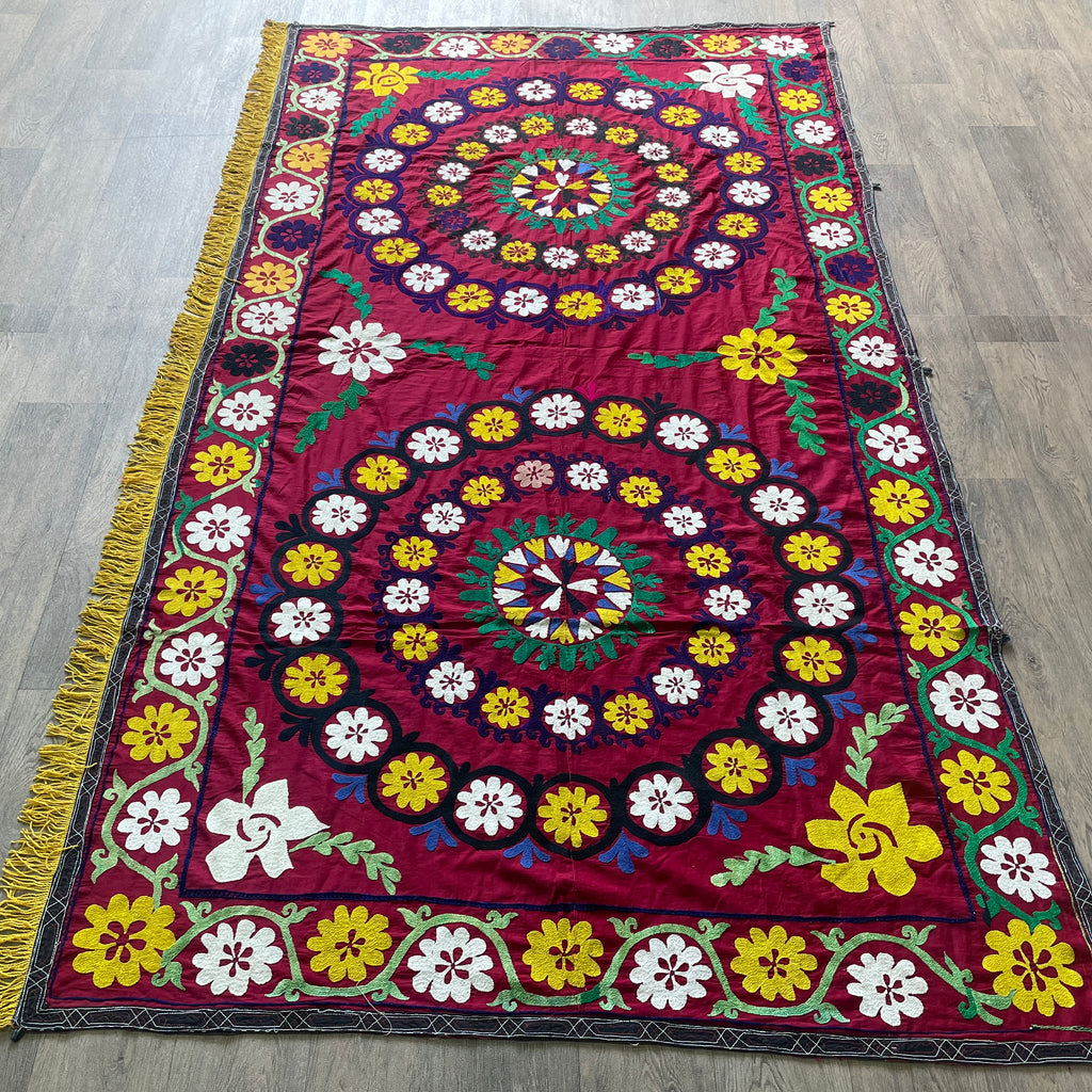 Uzbek Suzani Bed Throw