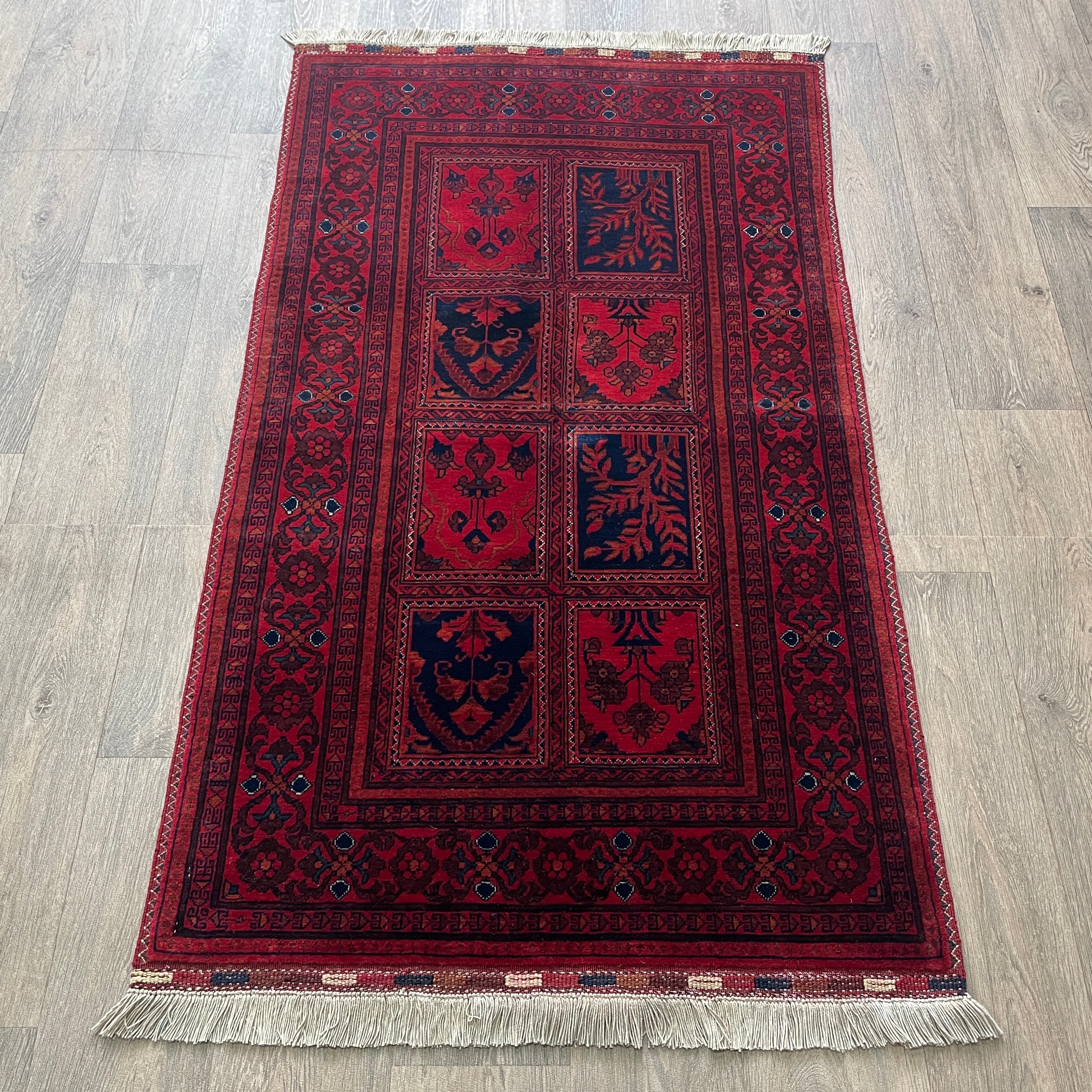 Fine Afghan Khal Muhammadi Rug (Belgian Wool)