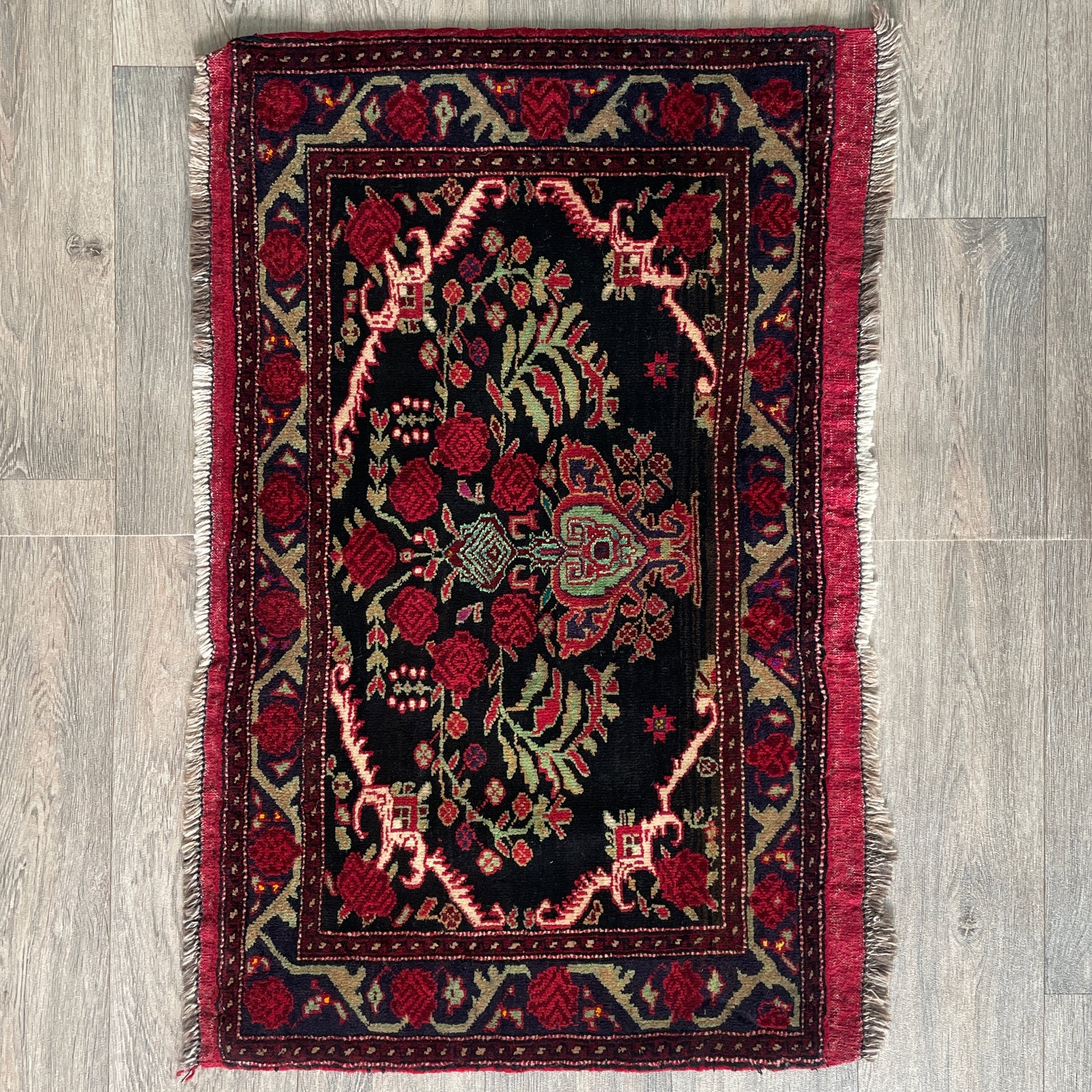 Old Afghan Baluch Small Rug c. 1970