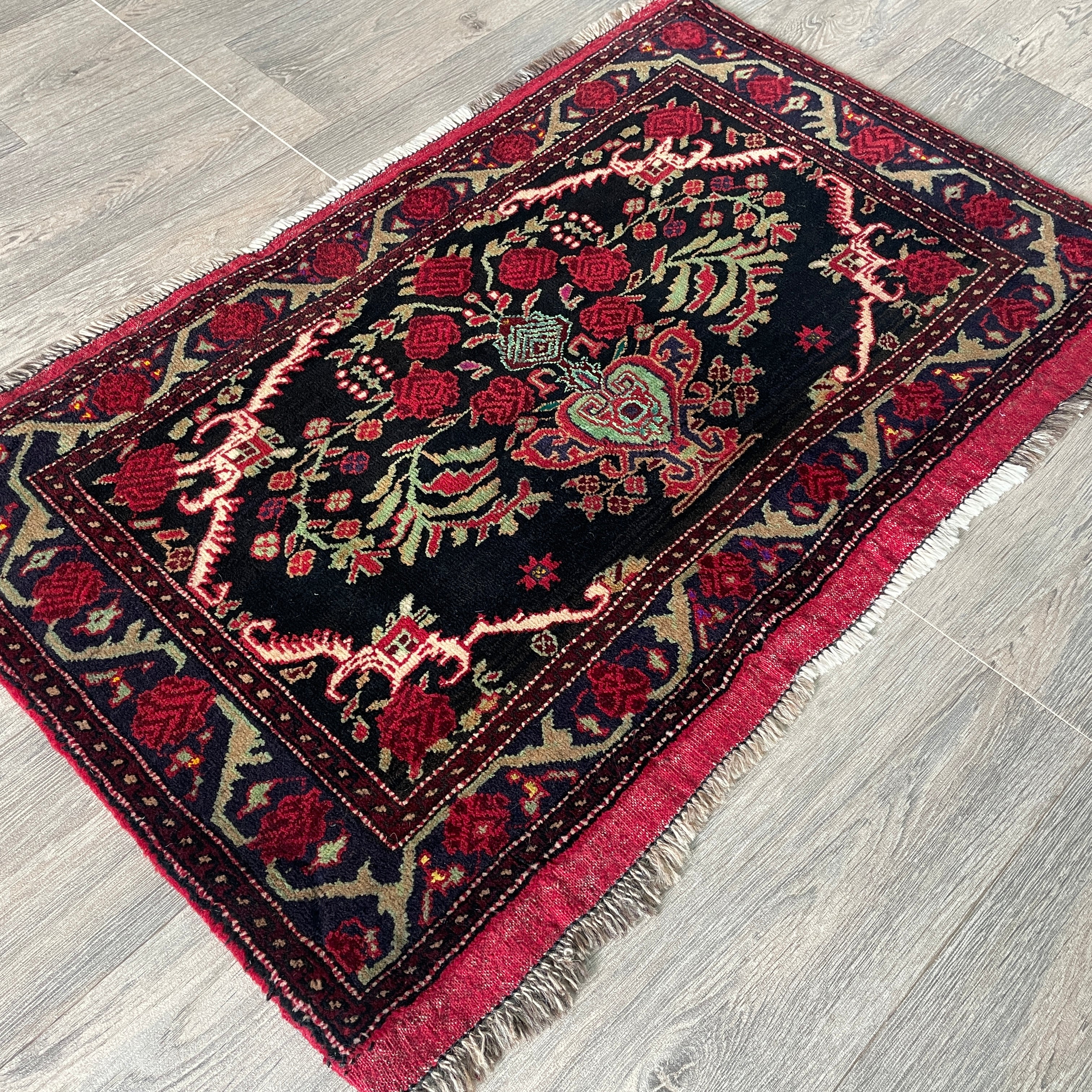 Old Afghan Baluch Small Rug c. 1970