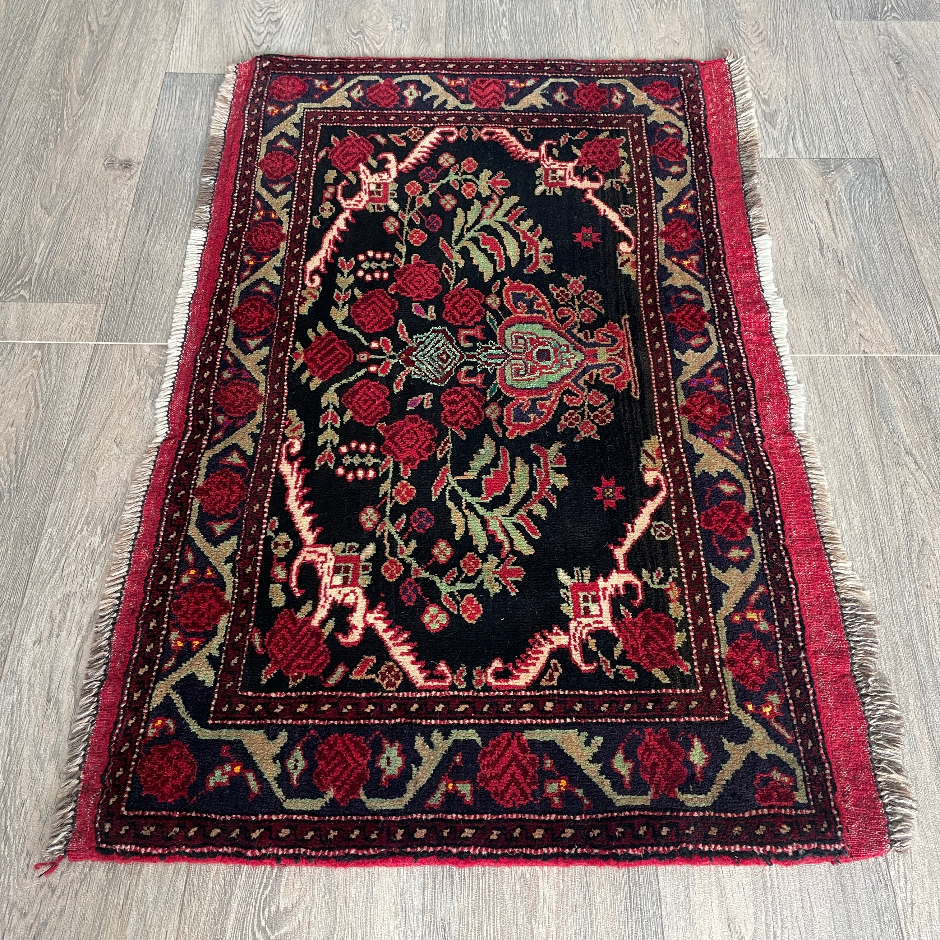 Old Afghan Baluch Small Rug c. 1970
