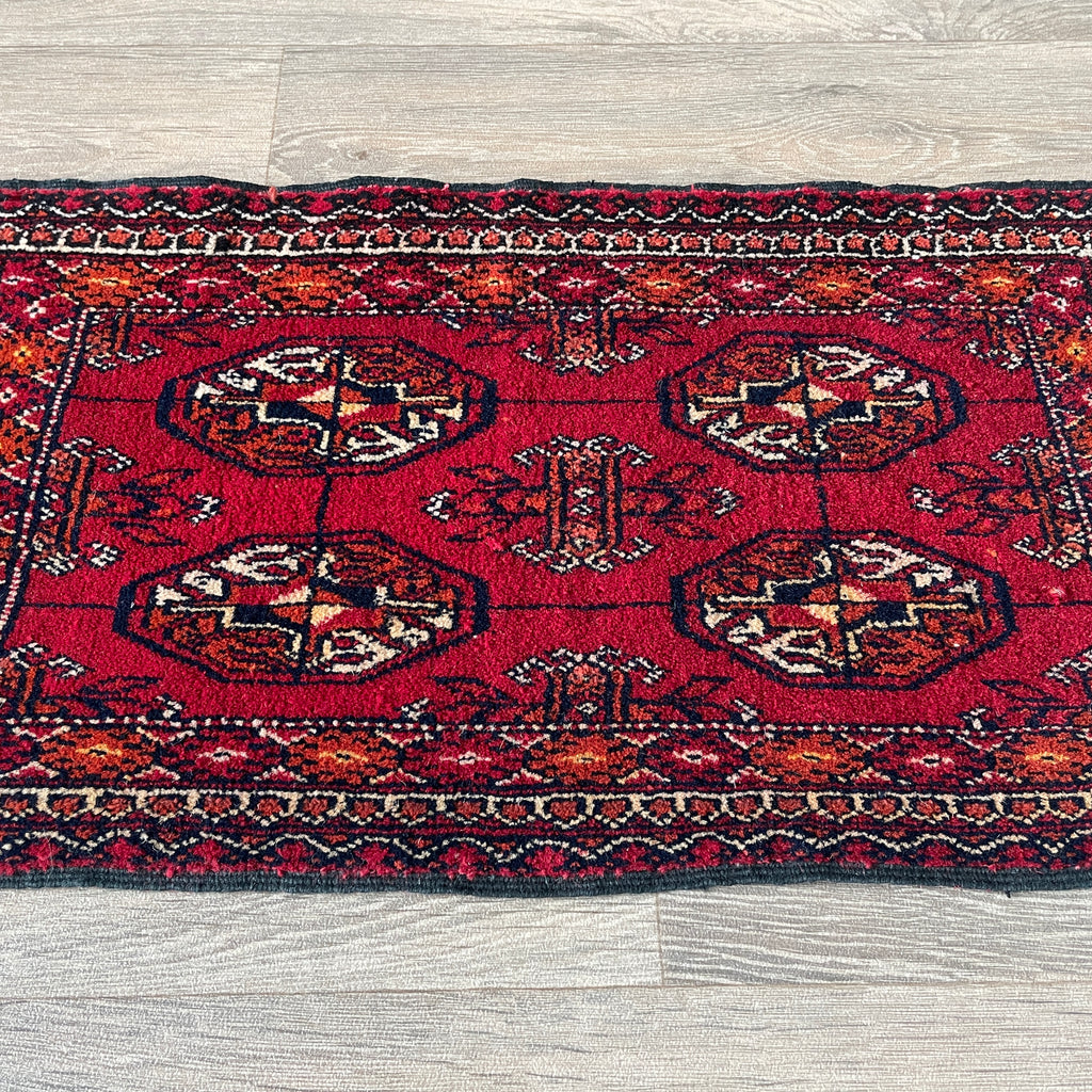 Old Turkmen Bokhara Small Rug c. 1970