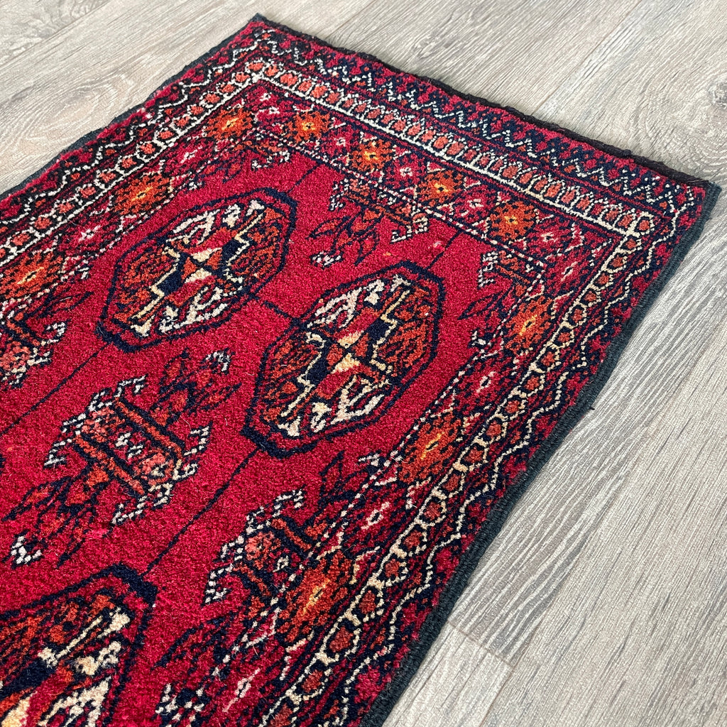 Old Turkmen Bokhara Small Rug c. 1970