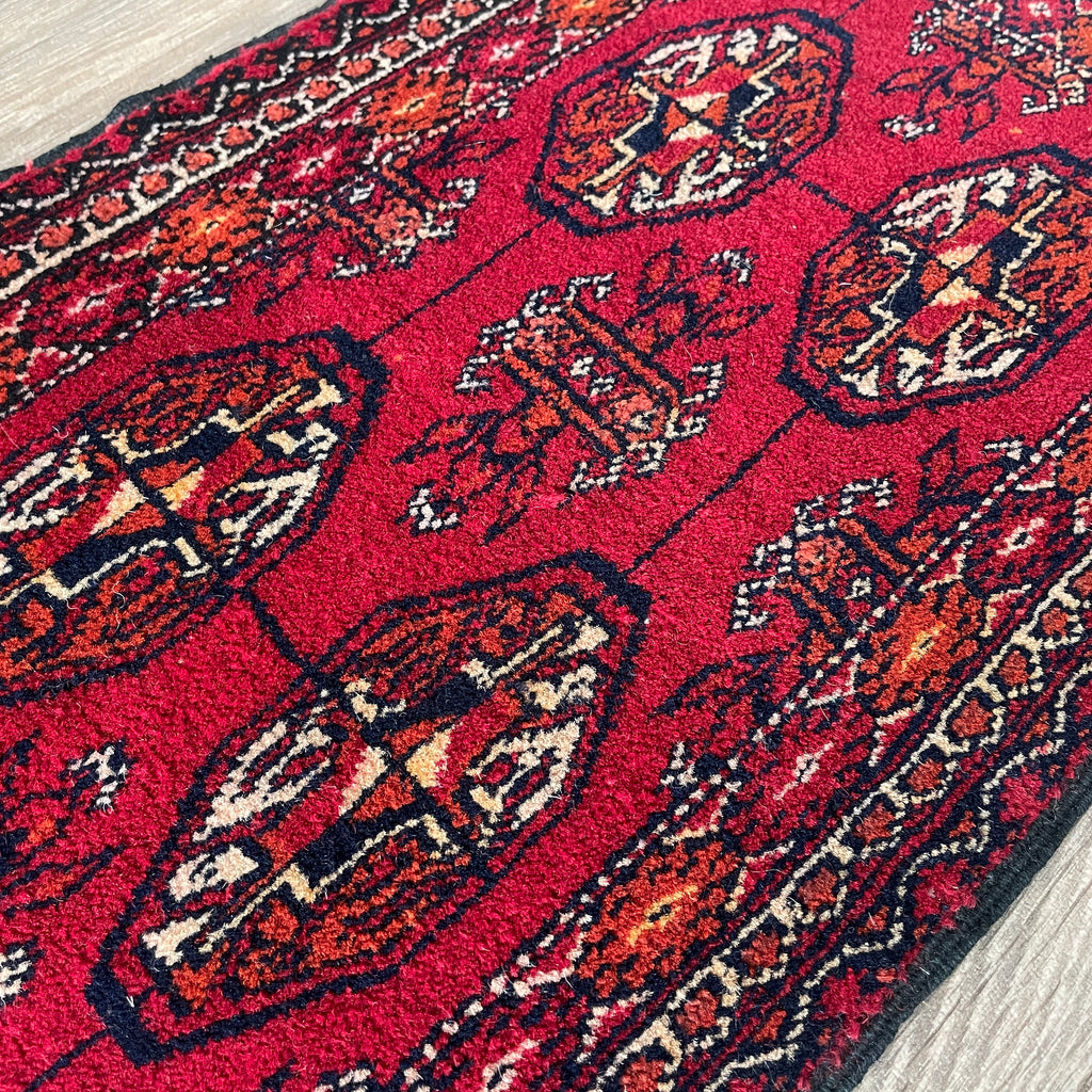 Old Turkmen Bokhara Small Rug c. 1970