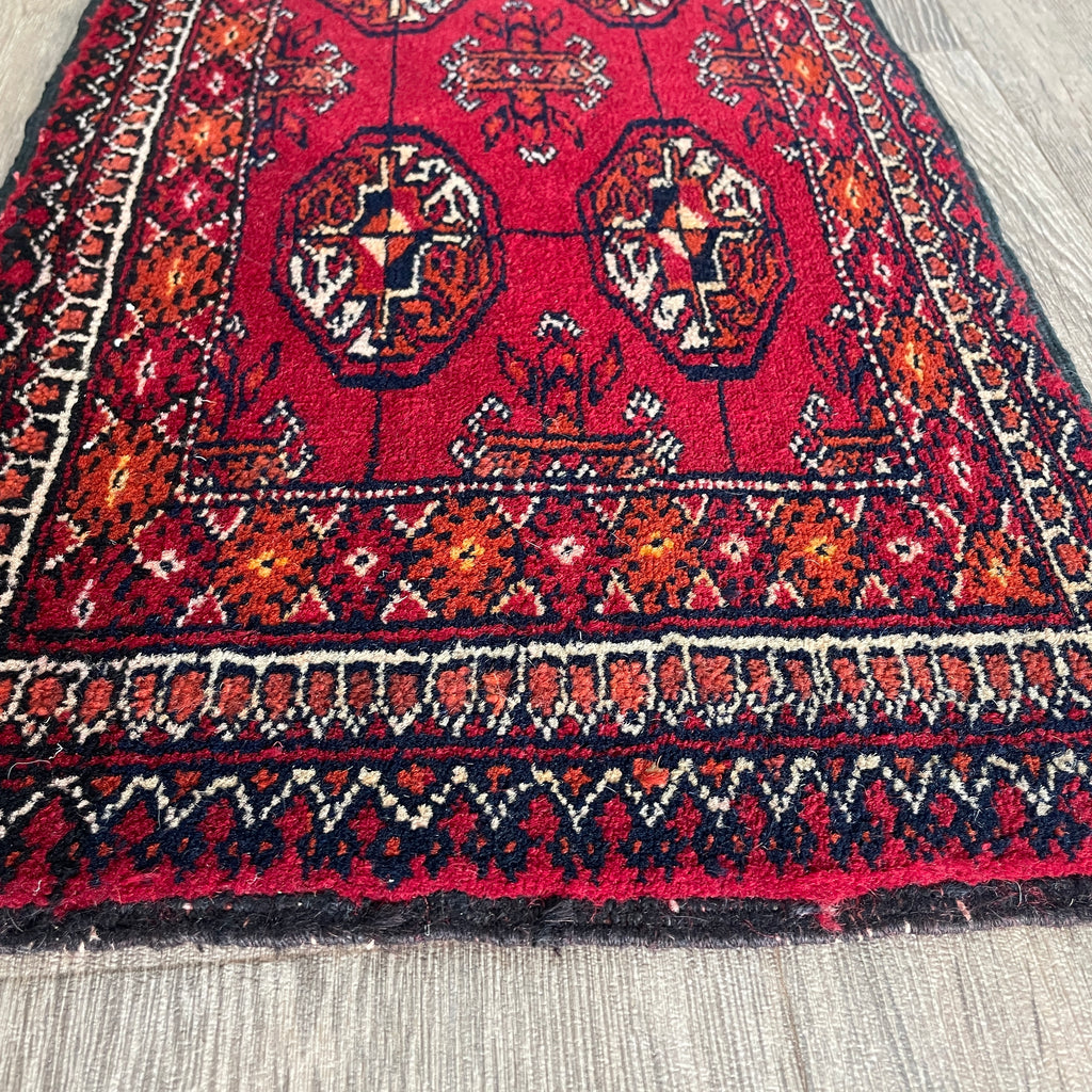 Old Turkmen Bokhara Small Rug c. 1970
