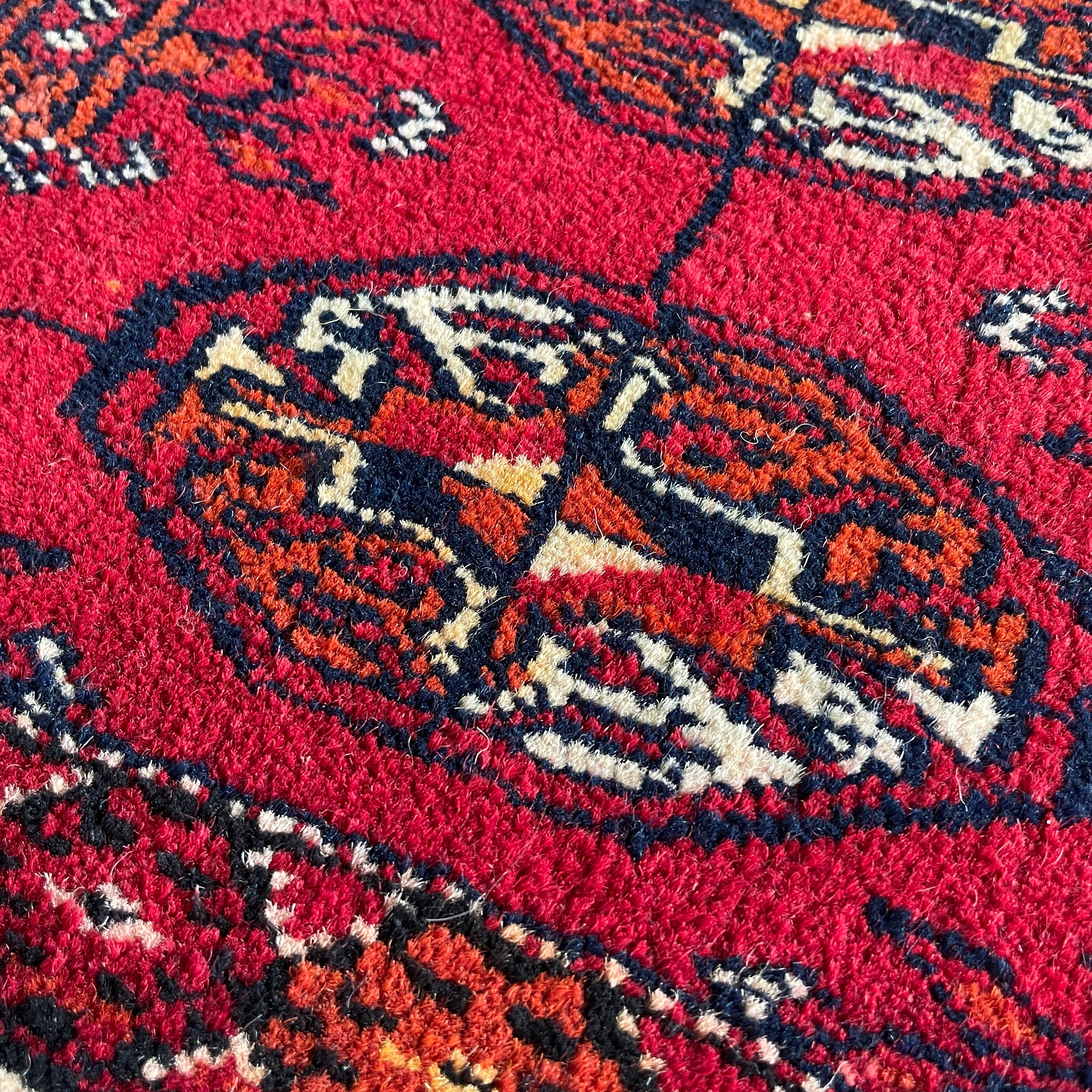 Old Turkmen Bokhara Small Rug c. 1970