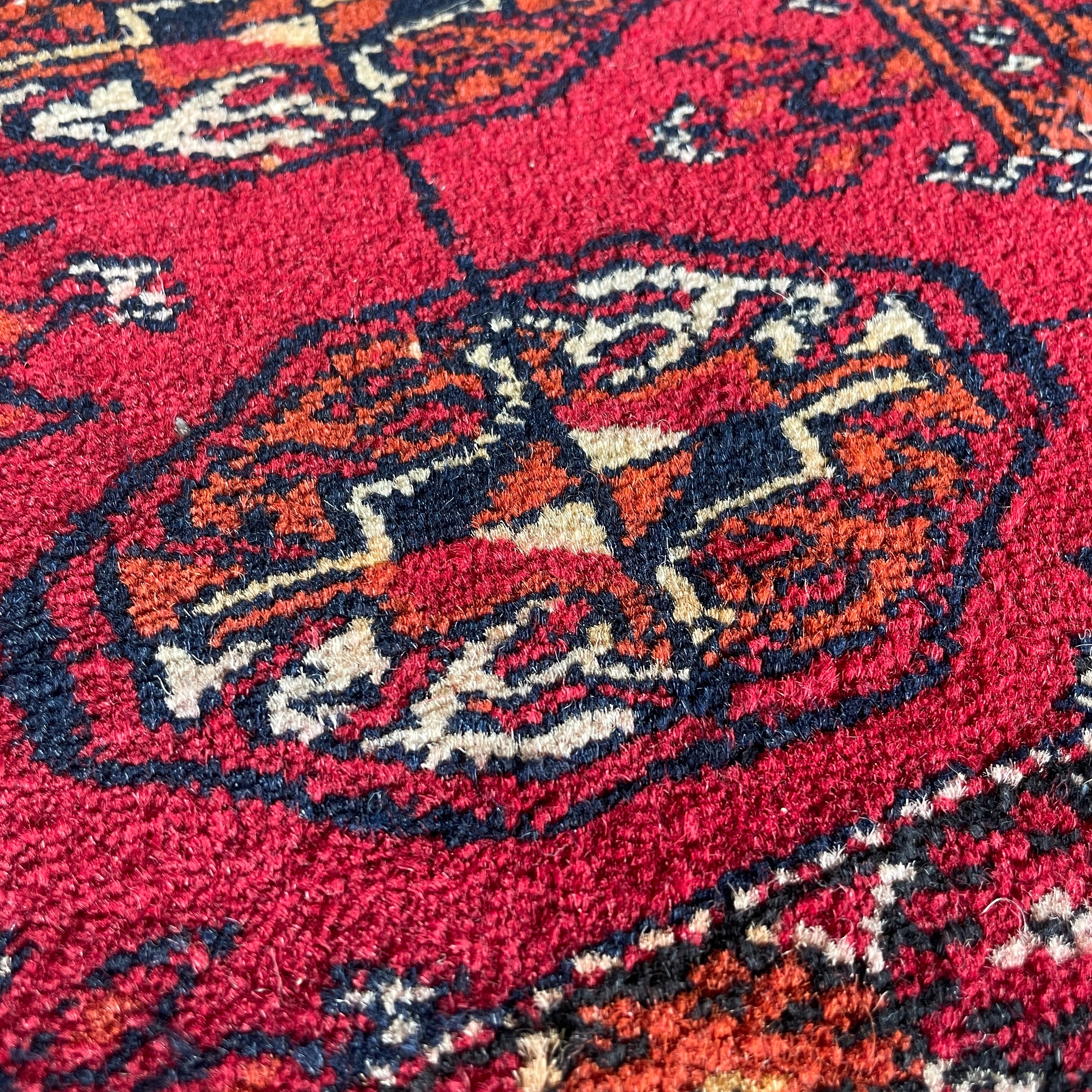 Old Turkmen Bokhara Small Rug c. 1970