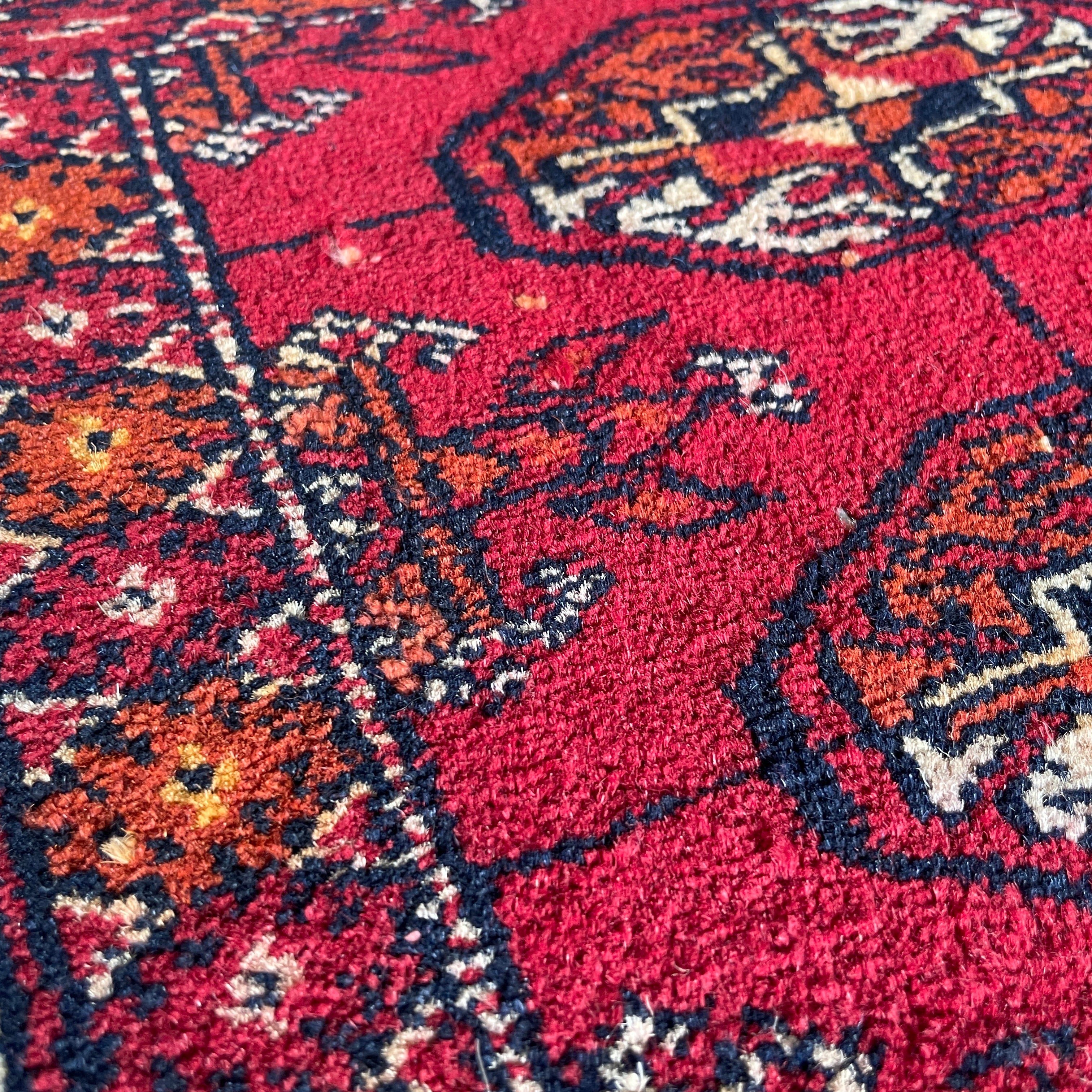 Old Turkmen Bokhara Small Rug c. 1970