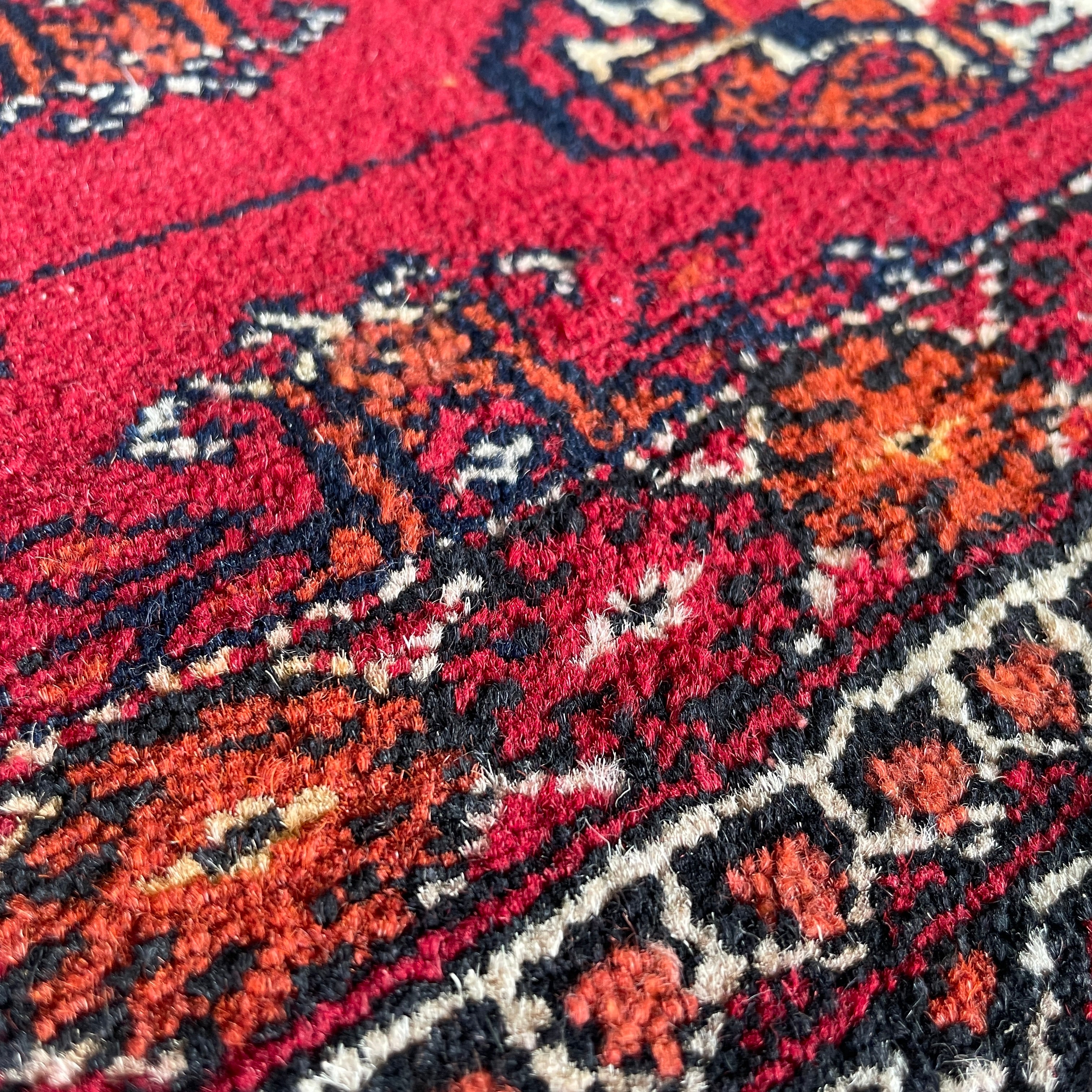 Old Turkmen Bokhara Small Rug c. 1970