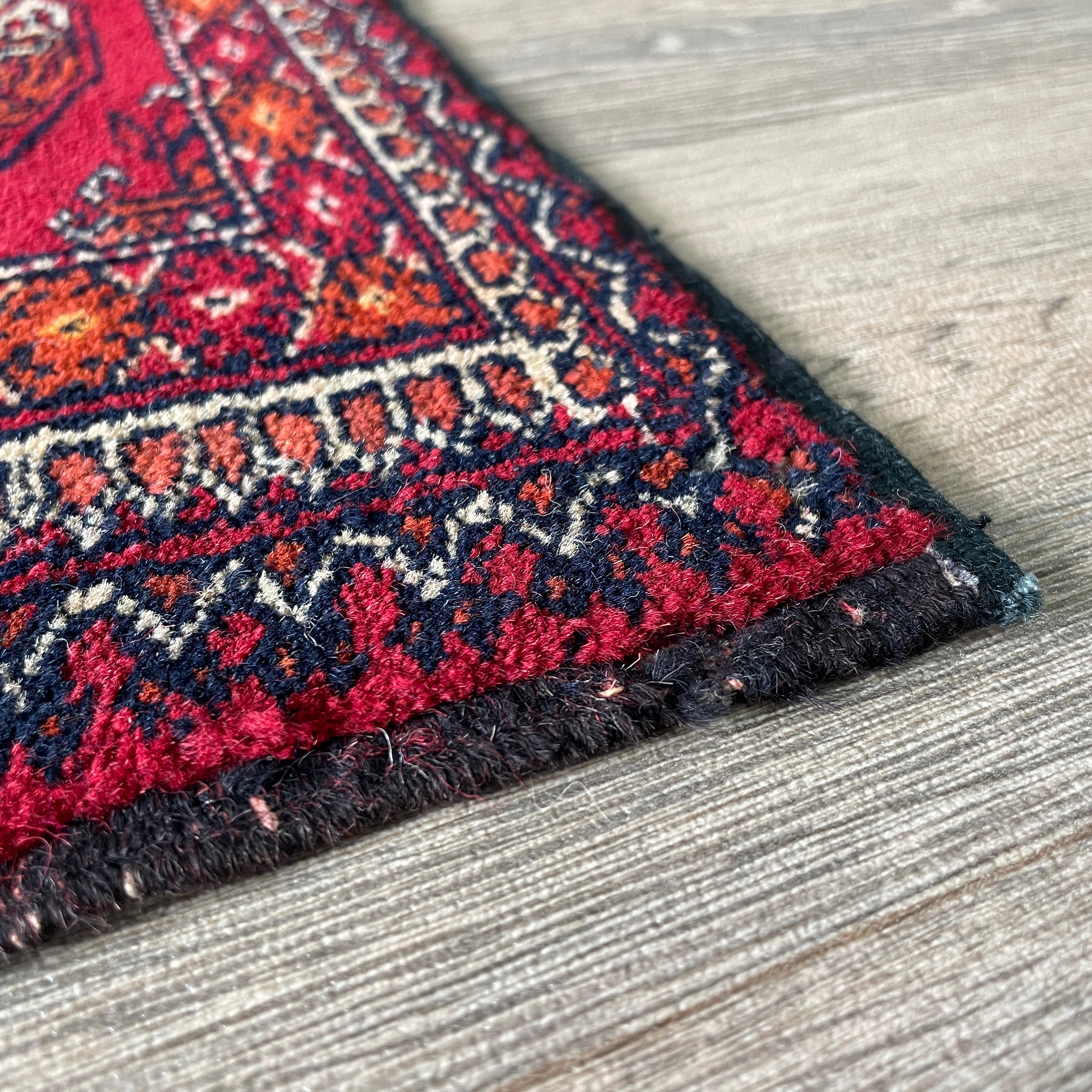 Old Turkmen Bokhara Small Rug c. 1970